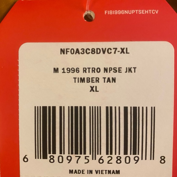 THE NORTH FACE Mens 1996 Retro Nuptse Jacket in Timber Tan Size L, XL - Picture 16 of 16